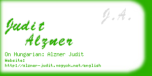 judit alzner business card